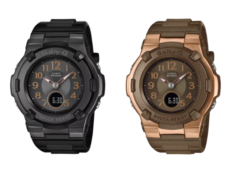Die Casio Baby-G Uhren BGA-1100DC-1A (links) und BGA-1100DC-5A (rechts). (Bildquelle: Casio)