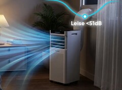 Der Hersteller bewirbt einen besonders leisen Nachtmodus für seiner günstigen mobilen Klimaanlage mit 9.000 BTU