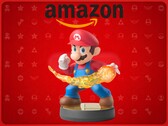 Banner mit Mario Amiibo und Amazon-Logo