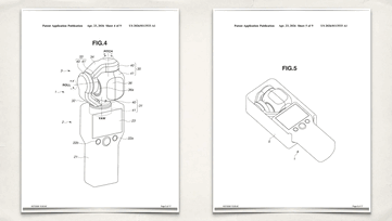 Patentabbildungen zeigen 3-Achsen-Stabilisierung und automatisches Faltdesign
