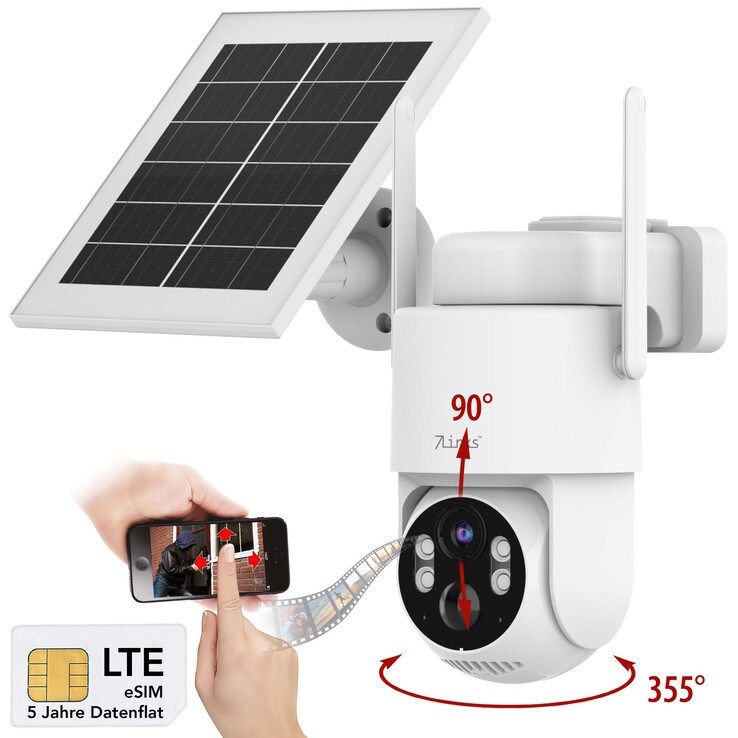 Die Kamera lässt sich drehen und neigen