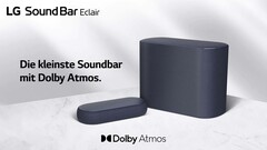 LG stellt mit der Eclair eine besonders kompakte Soundbar vor. (Bild: LG Electronics)
