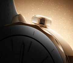 Die Oppo Watch X2 Mini kombiniert ein goldenes Gehäuse mit einem weißen Armband. (Bildquelle: Oppo)
