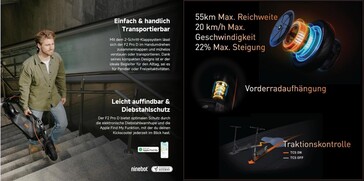 Im Bild: Werbebilder des Segway-Ninebot F2 Pro D.