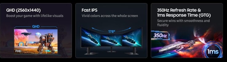 Der G60F kommt mit einem IPS-Panel, wodurch sich keine besonders gute Darstellung von Kontrasten ergeben dürfte (Bildquelle: Samsung)