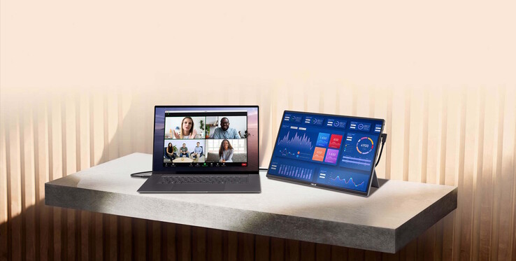 Der ZenScreen OLED MQ16FC kommt mit einem entsprechendem Standfuß