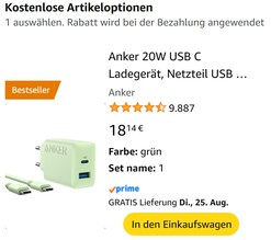 Beim Kauf eines der drei Anker-Geräte gibt es ein zweites Netzteil mit Ladekabel als kostenlose Draufgabe.