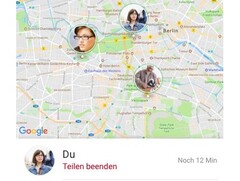 Im Gruppenchat sieht man die Standorte mehrerer User in Echtzeit.