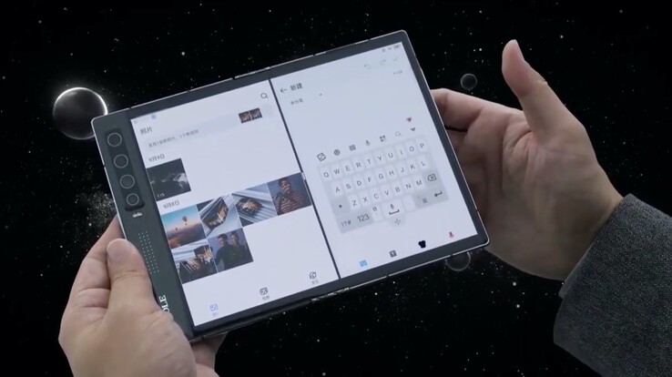 Die waterOS 2.0 Android-Benutzeroberfläche soll Multitasking auf Android 10 besonders effizient gestalten. (Bild: Royole)