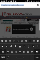 Virtuelle Tastatur hochkant