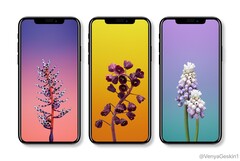 Das iPhone X mit neuen iOS 11-Hintergrundbildern. Powered by Hexa-Core-A11-SOC.