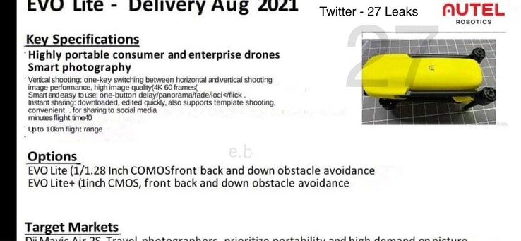 Die EVO Lite und EVO Lite+ positioniert Autel potentiell gegen die DJI Air 2S.