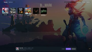 B MARK – Benutzeroberfläche der Spielebibliothek des PlayStation-5-Emulators