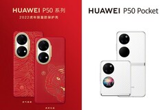 Huawei P50 Pro, hier im speziellen &quot;Year of the Tiger&quot; Limited Edition-Case für China und das P50 Pocket sollen in Europa offenbar sehr teuer starten.