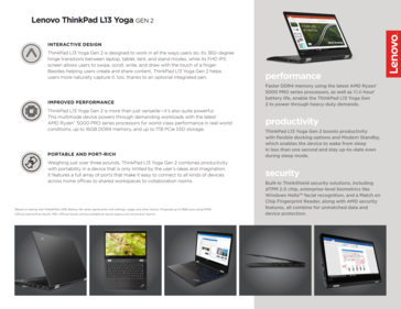Spezifikationen ThinkPad L13 Yoga G2 AMD
