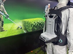 Der Rucksack für den wechselbaren Akku - hier ohne Akku.
