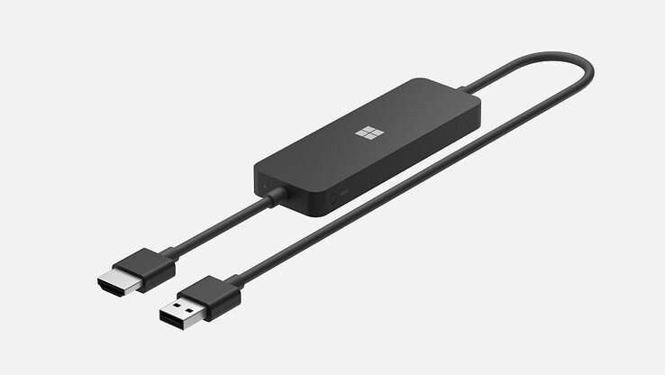 Der 4K Wireless Display Adapter dürfte gerade in Konferenz- und Vorlesungsräumen verwendet werden (Bild: Microsoft)