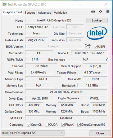 GPU-Z (UHD Graphics 620)