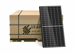 Halfcut-Solarmodule mit Black Frame im Angebot (Bild: Leapton Solar)