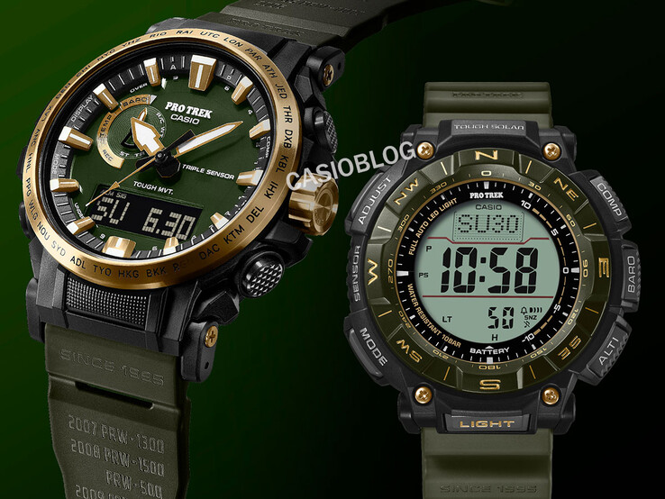Die Casio Pro Trek PRW-61ANS-3 (links) und PRG-340ANS-3 (rechts). (Bildquelle: Casioblog)