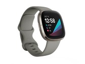 Die Fitbit Sense gibts jetzt auch in einem silbernen Edelstahlgehäuse und mit einem Armband in Salbeigrau. (Bild: Fitbit)