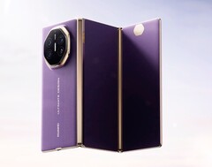 Das Huawei Mate XTs wird gleich zweimal gefaltet, wodurch das Gerät auf ein Drittel seiner Größe schrumpft. (Bildquelle: Huawei)