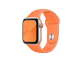 Das Apple Watch Sportarmband in der Farbe "Vitamin C" ist fast so Orange wie das exklusive Hermès Sportarmband. (Bild: Apple)