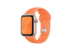 Das Apple Watch Sportarmband in der Farbe &quot;Vitamin C&quot; ist fast so Orange wie das exklusive Hermès Sportarmband. (Bild: Apple)