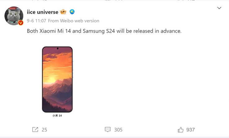 Laut Ice Universe werden sowohl Xiaomi 14 als auch Samsung Galaxy S24 früher an den Start gehen als die Vorgänger.