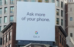 Nicht im Netz sondern auf Plakatwänden in Boston taucht die erste Werbung für das Pixel 2 auf.