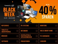 Im Rahmen der Black Week bei Notebooksbilliger kann man bis zu 40 Prozent auf ausgewählte Komponenten sparen.
