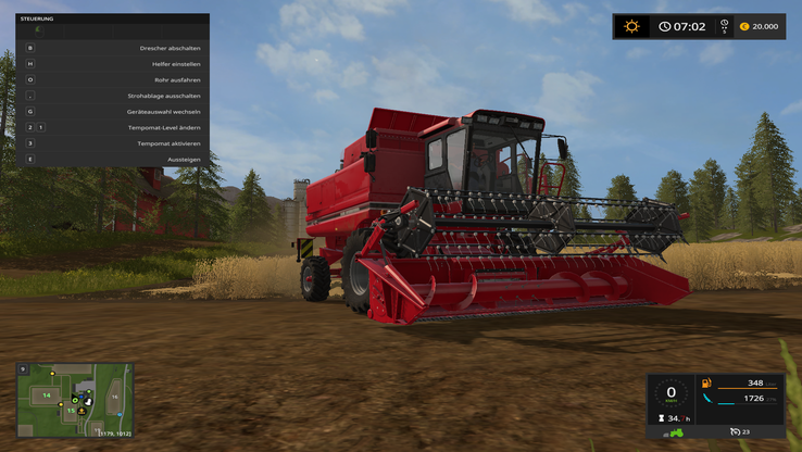 Farming Simulator 17, Spiele mit geringsten Anforderungen laufen flüssig.
