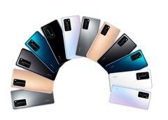 Alle drei Huawei P40-Modelle sind in einem Straight Flush gemeinsam in einem geleakten offiziellen Renderbild geleakt.