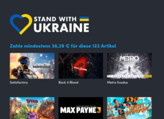 Mit dem &quot;Stand with Ukraine&quot;-Bundle sammelt Humble Spenden für die Ukraine. (Bild: Humble)