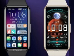 Mit seinem riesigen und annähernd randlosen Display, hier in einem vermeintlichen Leak aus China, macht das Huawei Band 7 einen auf Smartwatch. 