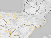 Spanien ist ein traditionelles Breitspurland (gelb). Die Hochgeschwindigkeitsstrecken sind jedoch in Normalspur ausgeführt. (Bild:  © OpenStreetMap contributors)