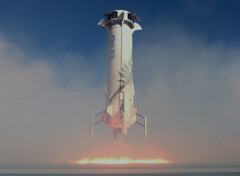 Die sanfte Booster-Landung stellt sicher, dass das Raketentriebwerk wiederverwendet werden kann (Bild: Blue Origin)