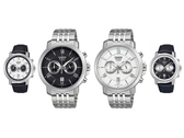 Von links nach rechts: Casio BMS-500L-7A, BMS-500D-1A, BMS-500D-7A und BMS-500L-1A