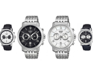 Von links nach rechts: Casio BMS-500L-7A, BMS-500D-1A, BMS-500D-7A und BMS-500L-1A