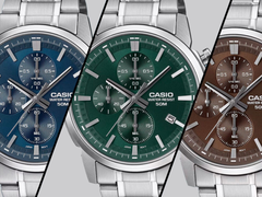 Von links nach rechts: Casio MTP-E510D-2A2V, MTP-E510D-3AV, und MTP-E510D-5AV. (Bildquelle: Casioblog)