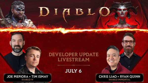 Diablo 4 und Immortal: Blizzard Developer enthüllen neue Spielinhalte im Livestream am 6. Juli.