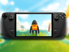 Das „Draknek & Friends“-Bundle läuft am 13. September 2025 ab. Abgebildet: Ein Steam Deck, auf dem „A Good Snowman is Hard to Build” läuft. (Bildquelle: Steam)