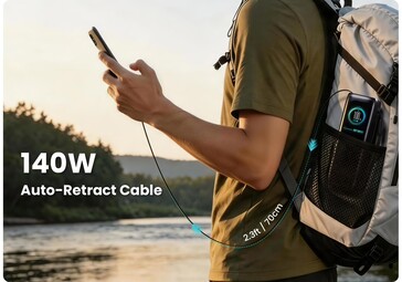 Die Podix PR70 hat ein ausziehbares USB-C-Kabel
