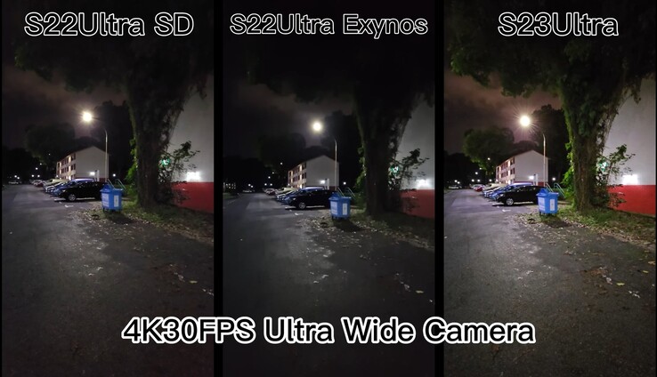 Starke Fortschritte des Galaxy S23 Ultra bei der Ultraweitwinkel-Kamera und wenig Licht, insbesondere gegenüber der Exnos-Version des Vorgängers.
