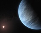 Künstlerische Darstellung eines Exoplaneten und eines Sterns