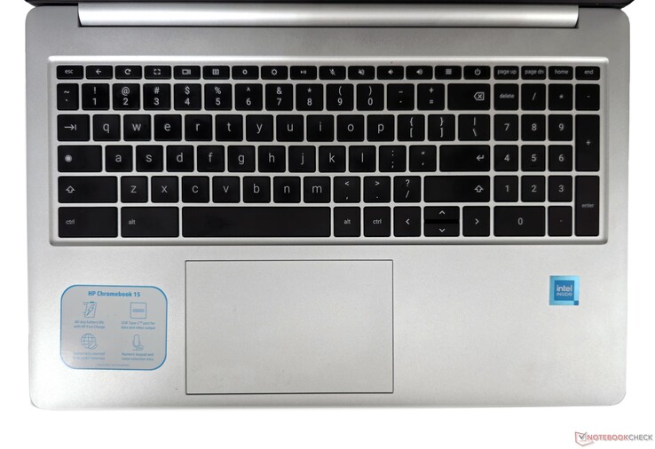 HP Chromebook 15a: Tastatur und Touchpad