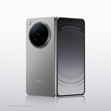 Das Oppo Find N6 in der Farbvariante Original Titanium.