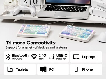 Bluetooth und eine 2,4-GHz-Verbindung werden unterstützt (Bildquelle: Epomaker)