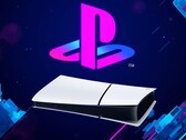 Eine PS5 Digital Edition horizontal unter dem PlayStation-Logo