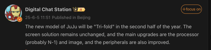 Die geleakten Infos zum Mate XT Nachfolger (Bildquelle: Weibo)